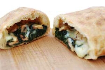 Dandelion Mushroom Calzone Recipe Image